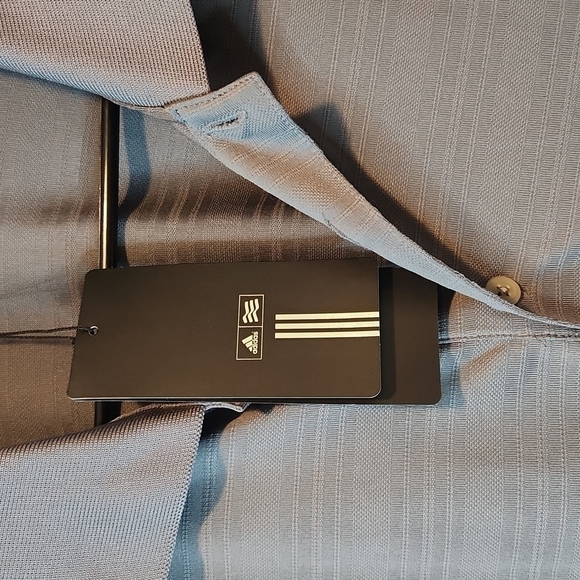 Adidas Golf Polo Shirt 1/4 Button Men's Size Large Gray NEW NWT SPONSORED - Picture 7 of 11